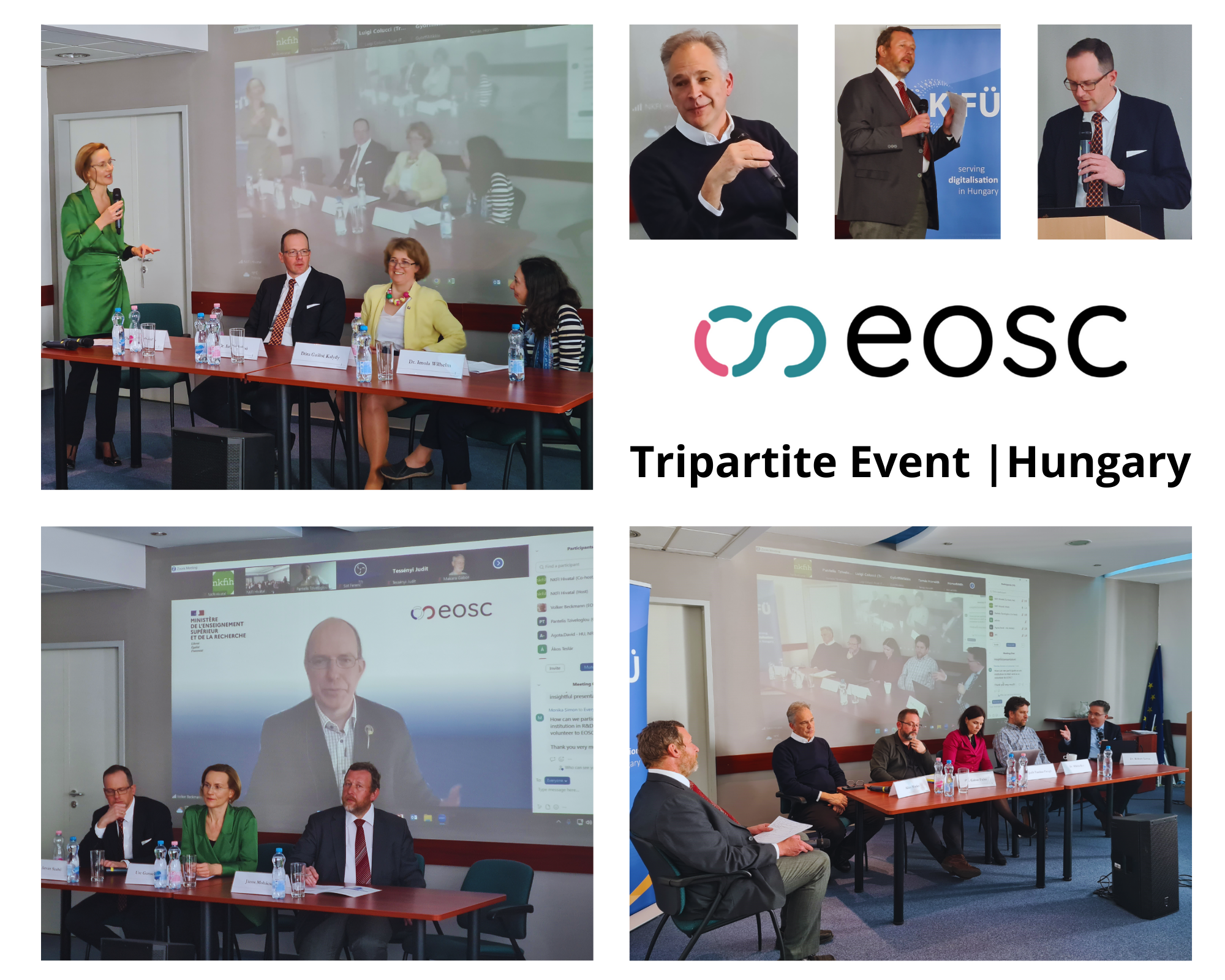 Kép montázs az EOSC esemény résztvevőiről