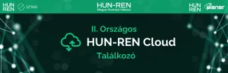 II. Országos HUN-REN Cloud Találkozó felirat zöld háttér előtt
